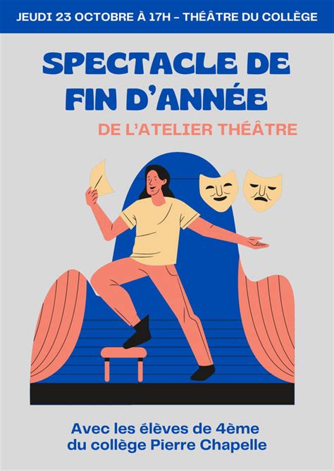 Affiche de pièce de théâtre humoristique