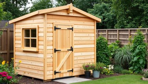 une cabane en bois cosy nichée dans un jardin luxuriant