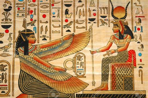 Représentation stylisée de lotus et de papyrus dans l'art égyptien