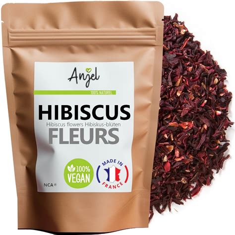 fleurs d'hibiscus séchées et poudre fine