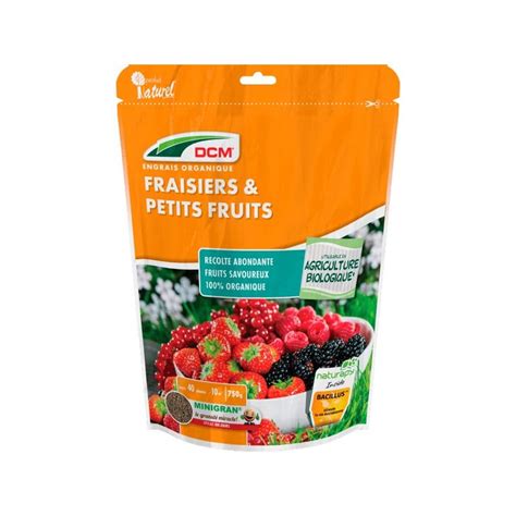 Engrais organique en granulés pour fraisiers et petits fruits
