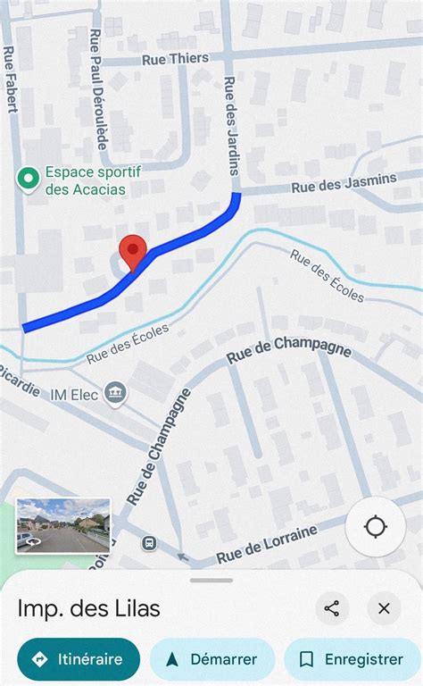 Plan de l'Impasse du Lierre à Lunel