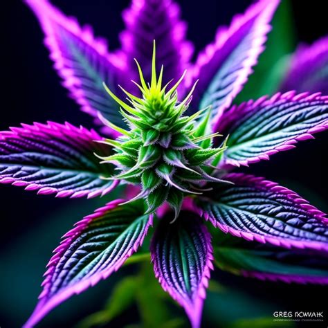 Illustration d'une plante de cannabis avec des têtes à différents stades de maturité