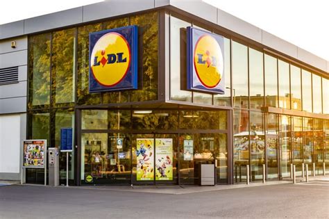 Vitrine d'un magasin Lidl mettant en avant des produits de jardinage