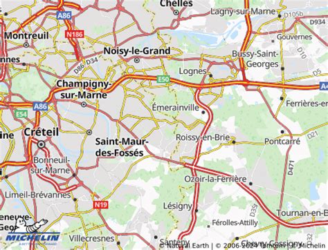Carte du Plessis-Trévise et ses environs