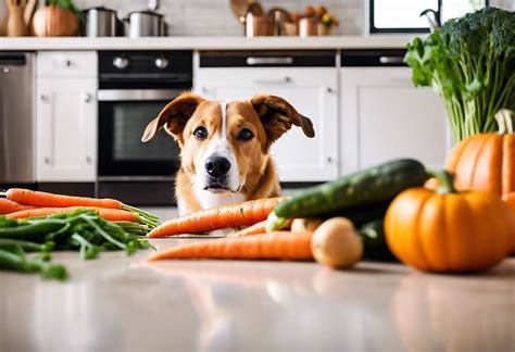 Assortiment de légumes sûrs pour les chiens (patate douce, courgette, carotte)