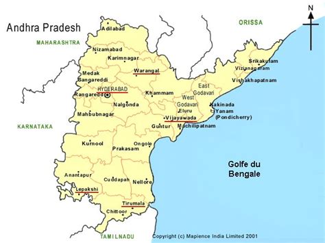 Carte de l'Andhra Pradesh et initiatives agroécologiques