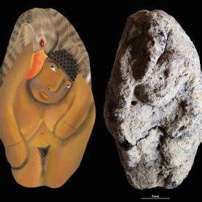 figurine préhistorique en argile représentant une interaction homme-animal