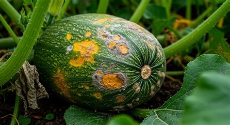 Schéma comparatif des maladies foliaires des courges