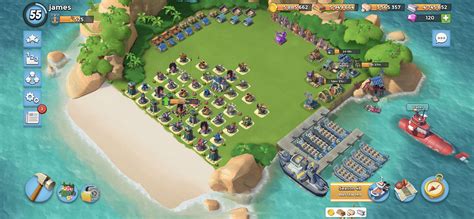 Vue d'ensemble d'une base Boom Beach optimisée
