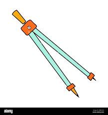 Schéma d'un compas de table en métal