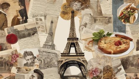 Illustration artistique mêlant jardinage et évocation de la culture française