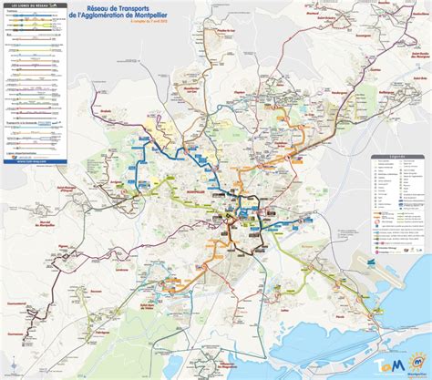 Plan général du réseau de transport en commun de Draguignan avec mise en évidence de la ligne 3