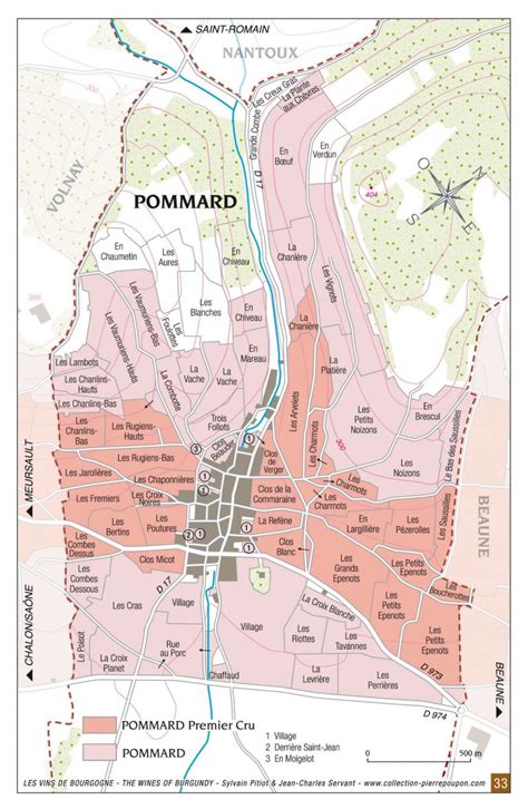 Carte des climats et terroirs de Pommard