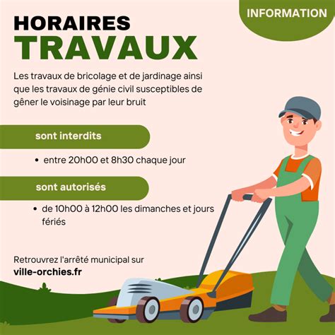 Infographie des créneaux horaires de jardinage autorisés