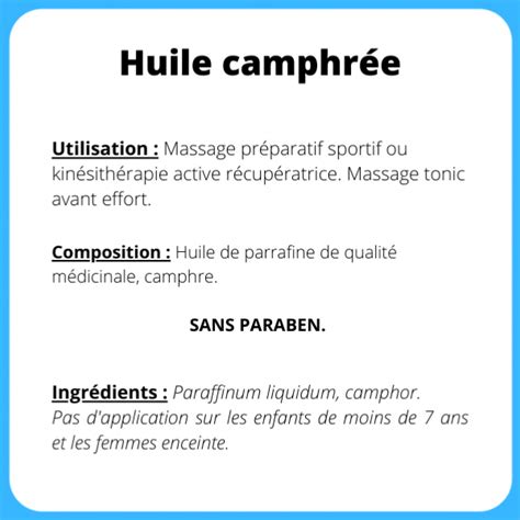 Massage avec de l'huile camphrée sur une jambe