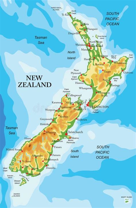 carte Nouvelle-Zélande