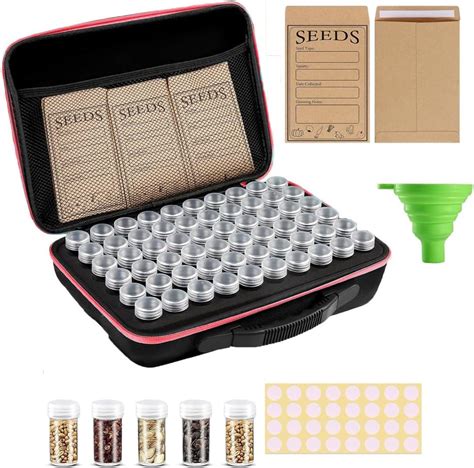 Boîte de stockage de graines avec sachets de silice