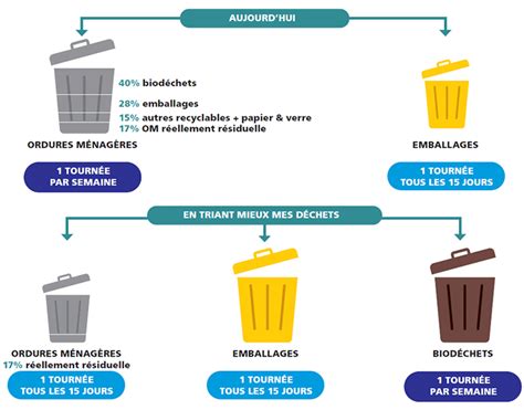Schéma d'une ligne de tri de biodéchets