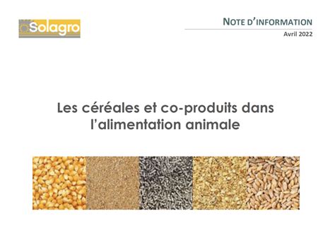 Schéma illustrant le cycle complet : des céréales à l'alimentation animale et au négoce