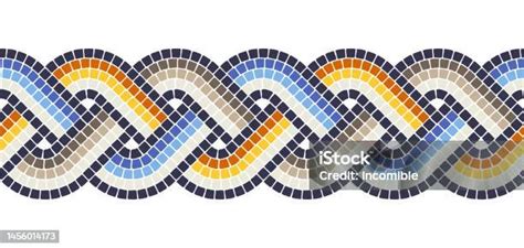 Mosaïque antique avec bordure décorative