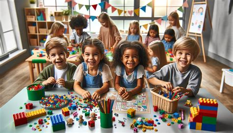 Enfants de maternelle travaillant sur leurs parcelles de jardinage