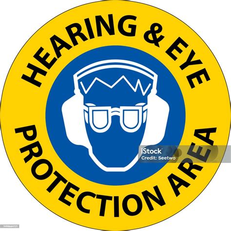 Panneau de sécurité avec symboles de protection oculaire et auditive