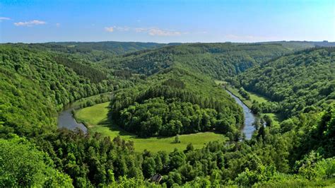 Ardennes landscape with orchards