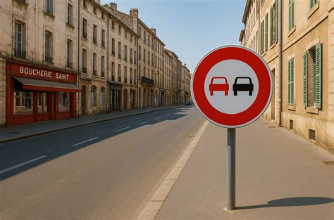 Panneau d'interdiction sur un bonsaï