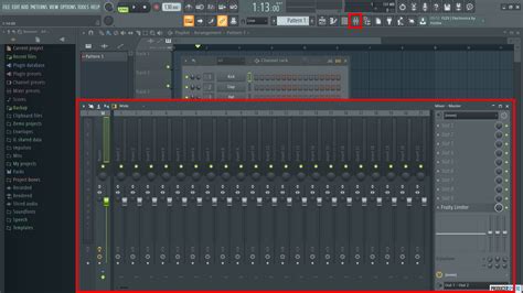 FL Studio mixer interface