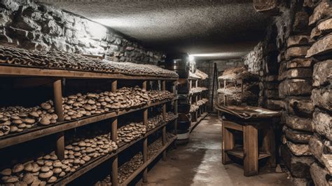 Installation de culture de champignons en cave