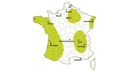 Carte des zones de production de soja biologique en Suisse