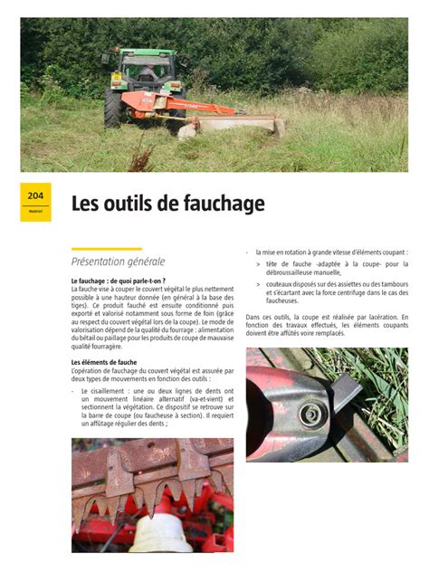 Outils de fauchage traditionnels