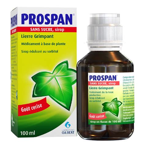 Infographie détaillant la composition du sirop Prospan et le rôle du sorbitol