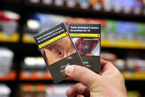 Avertissement sanitaire sur un paquet de cigarettes