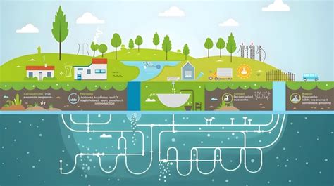 Illustration de la gestion de l'eau en permaculture