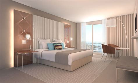 Intérieur moderne d'une chambre d'hôtel avec télévision et bureau