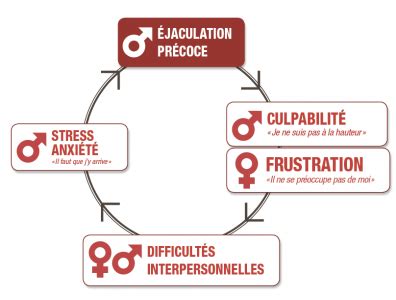 Diagramme illustrant les facteurs psychologiques et biologiques de l'éjaculation précoce