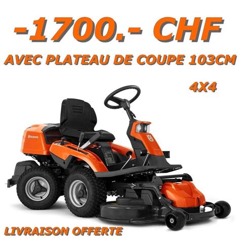 Tracteur à gazon Husqvarna avec remorque