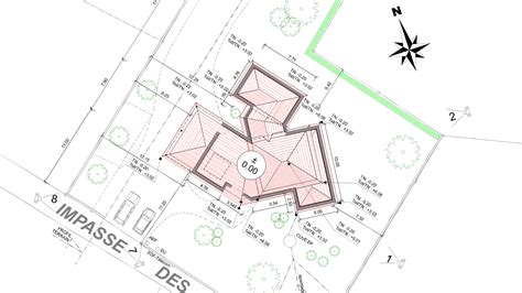 Plan de masse illustrant la connexion entre une architecture contemporaine et des zones paysagères