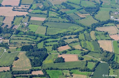 paysage de campagne avec parcelles agricoles diversifiées