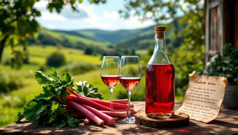 Processus de transformation de la rhubarbe en jus et vin de rhubarbe