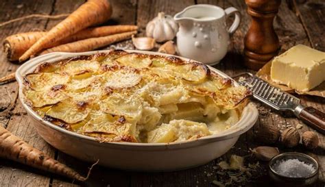 Gratin de panais et tomates au parmesan