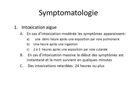 Tableau des symptômes d'intoxication aux pesticides (légère, modérée, grave)