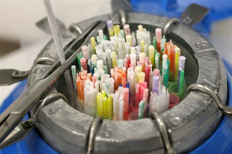 Illustration d'une paillette de sperme utilisée pour la cryogénisation