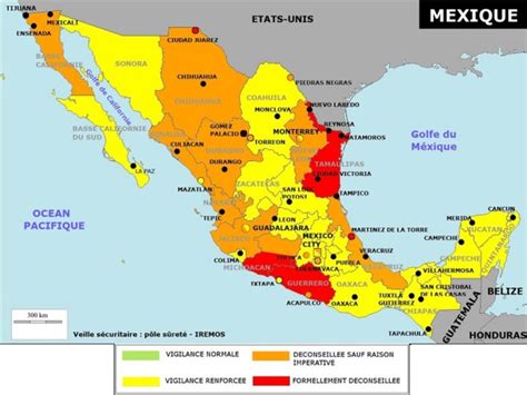 Carte des régions caféières du Mexique