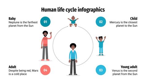 Schéma illustrant le cycle de vie humain pour les enfants