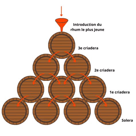 Schéma illustrant le processus de double vieillissement du rhum Plantation