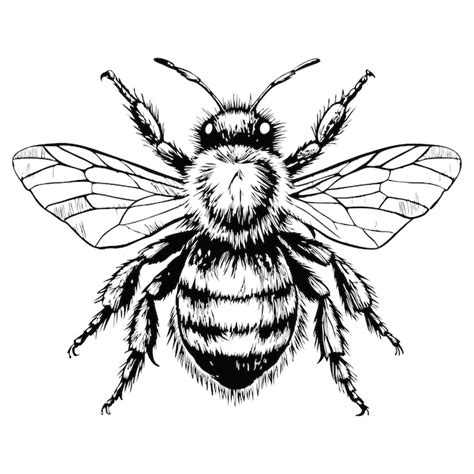 Dessin d'un bourdon sur une fleur