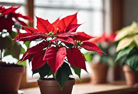 Diversité des couleurs de bractées du poinsettia